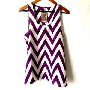 Cute Purple and white Chevron sleeveless shirt